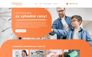 Náhľad webovej stránky dioptria.sk | Screenshot domény