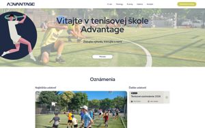 Náhľad webovej stránky tenisadvantage.sk | Screenshot domény