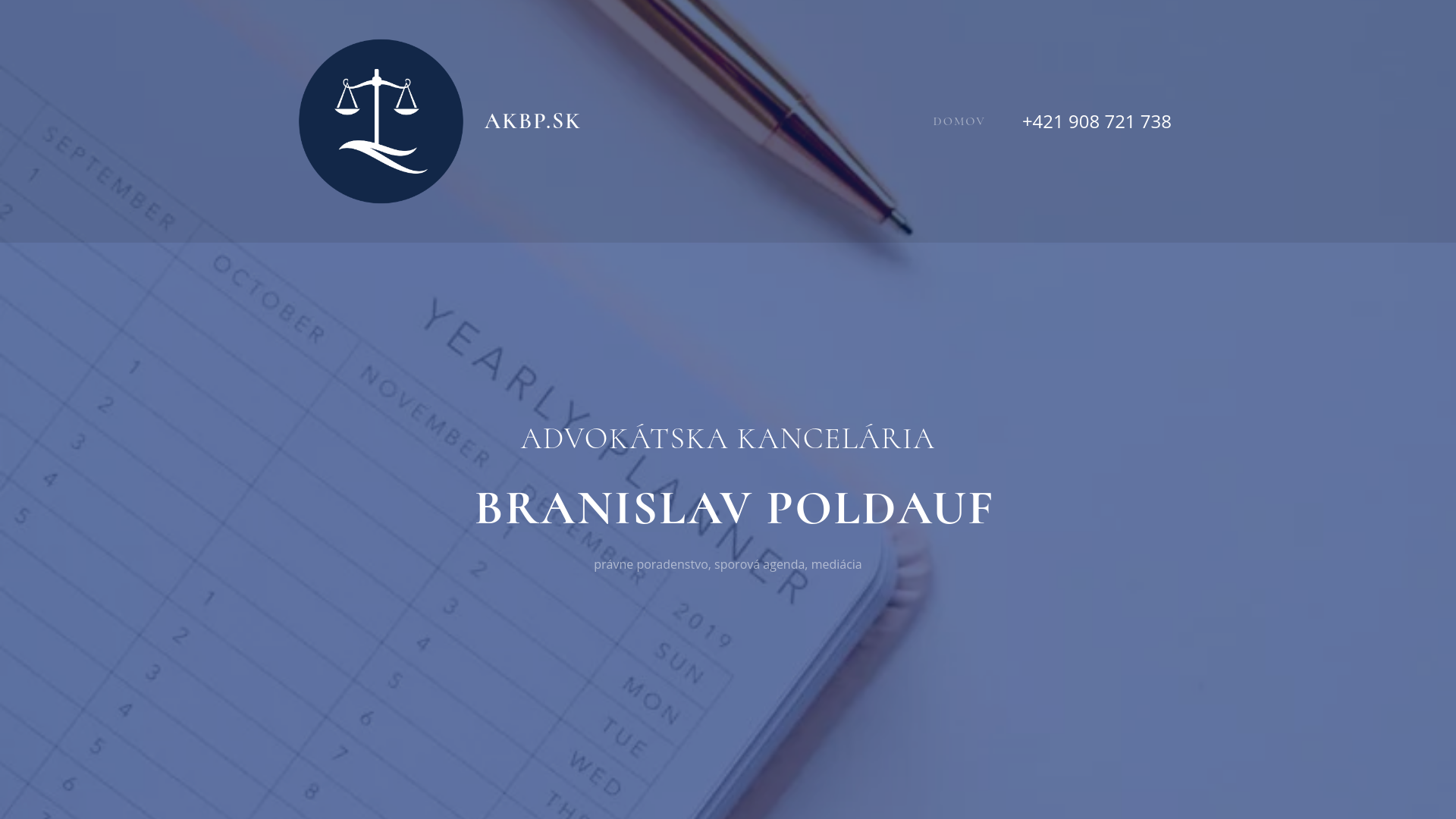 Screenshot domény akbp.sk | Domov