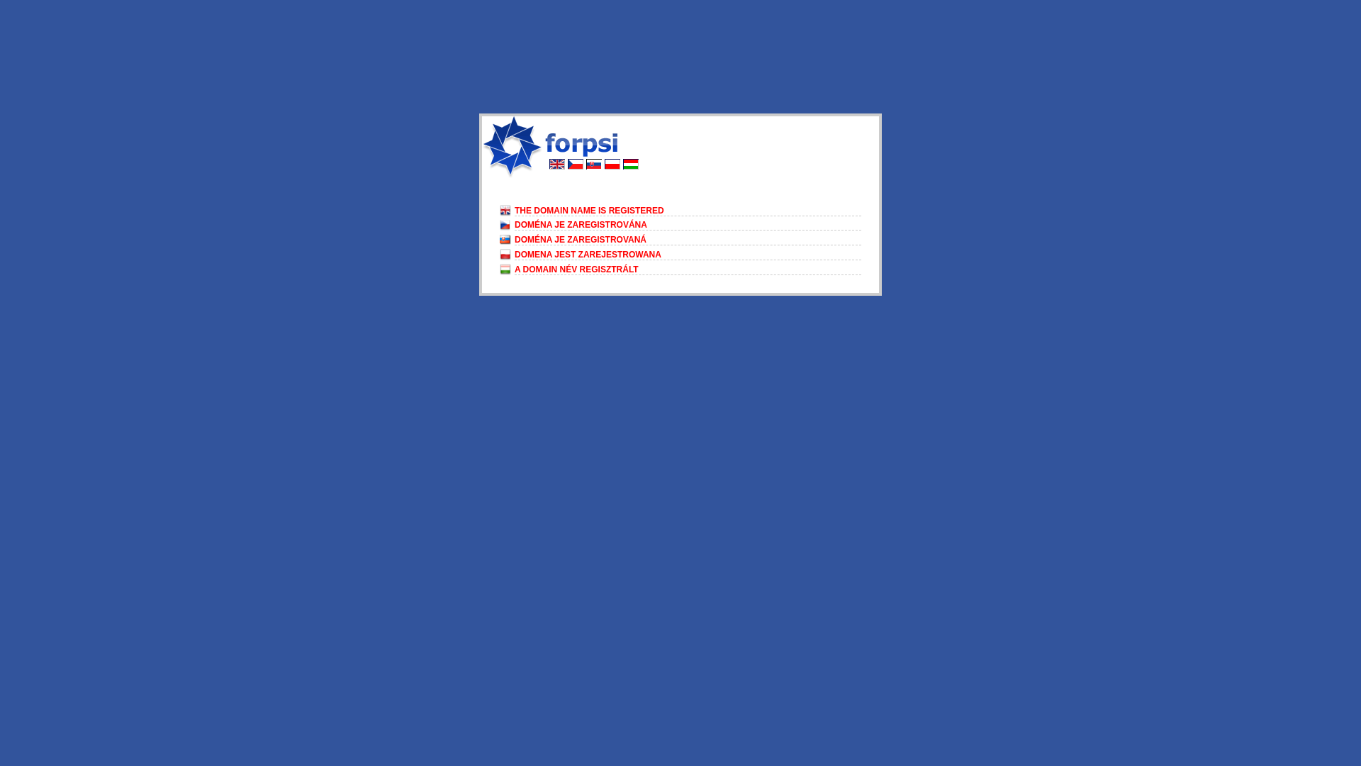 Screenshot domény csg.sk | The domain name is registered