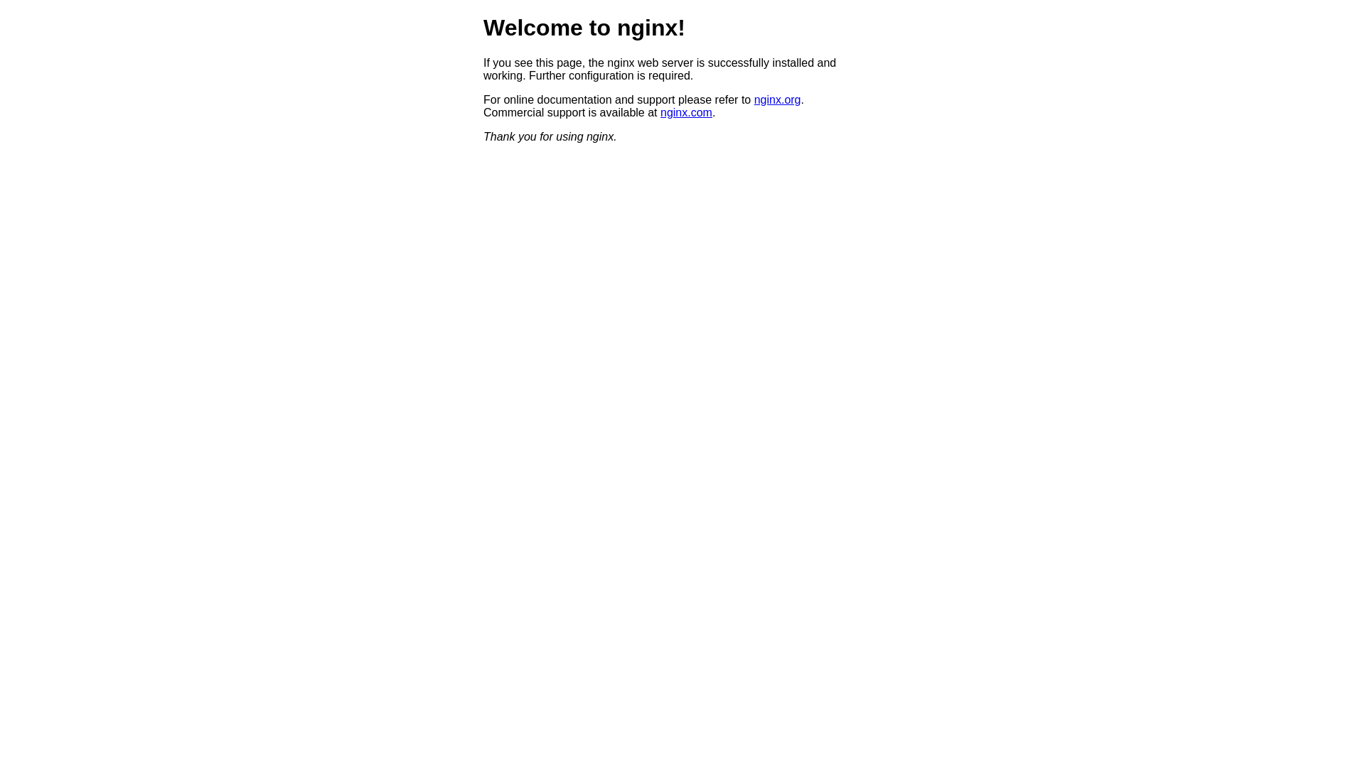 Screenshot domény darkit.sk | Welcome to nginx!