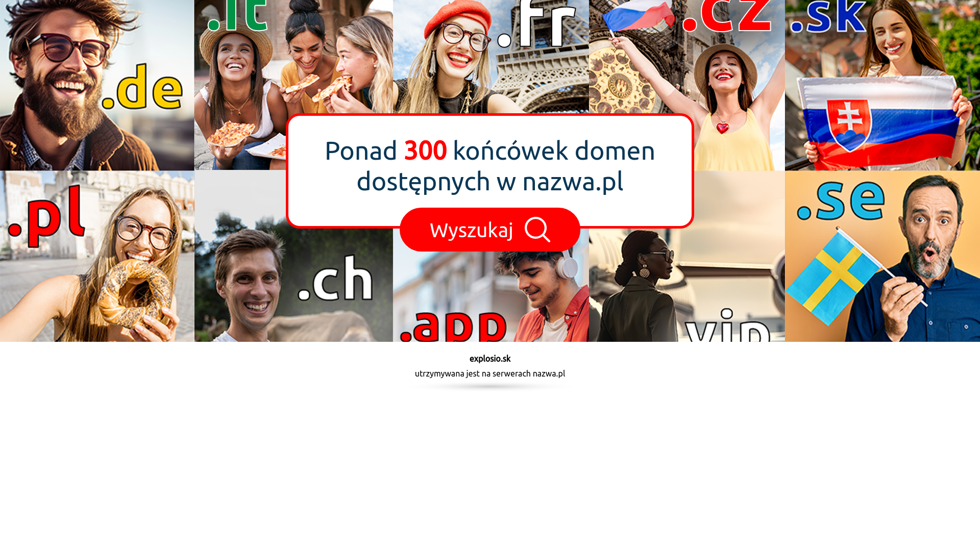Screenshot domény explosio.sk | Domena explosio.sk jest utrzymywana na serwerach nazwa.pl