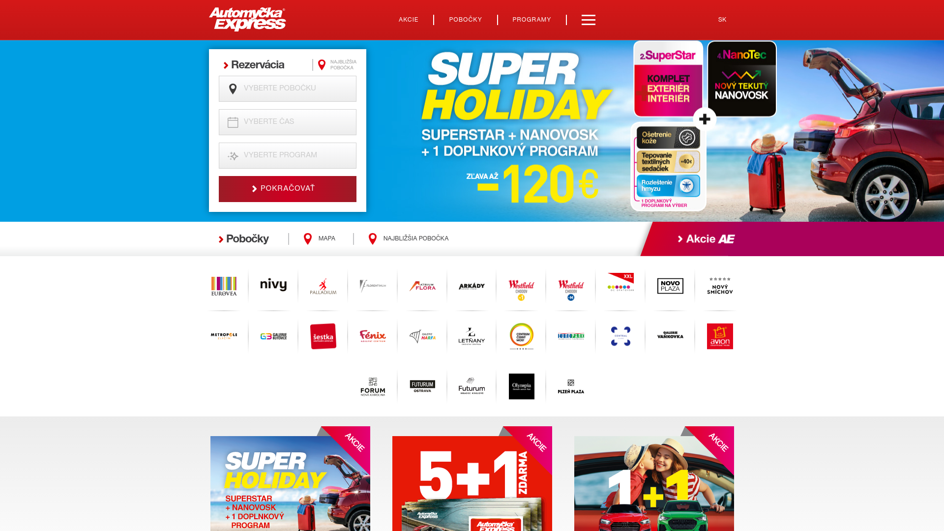 Screenshot domény expressautomycka.sk | Automyčka Express | 100% ručné umytie v nákupných centrách