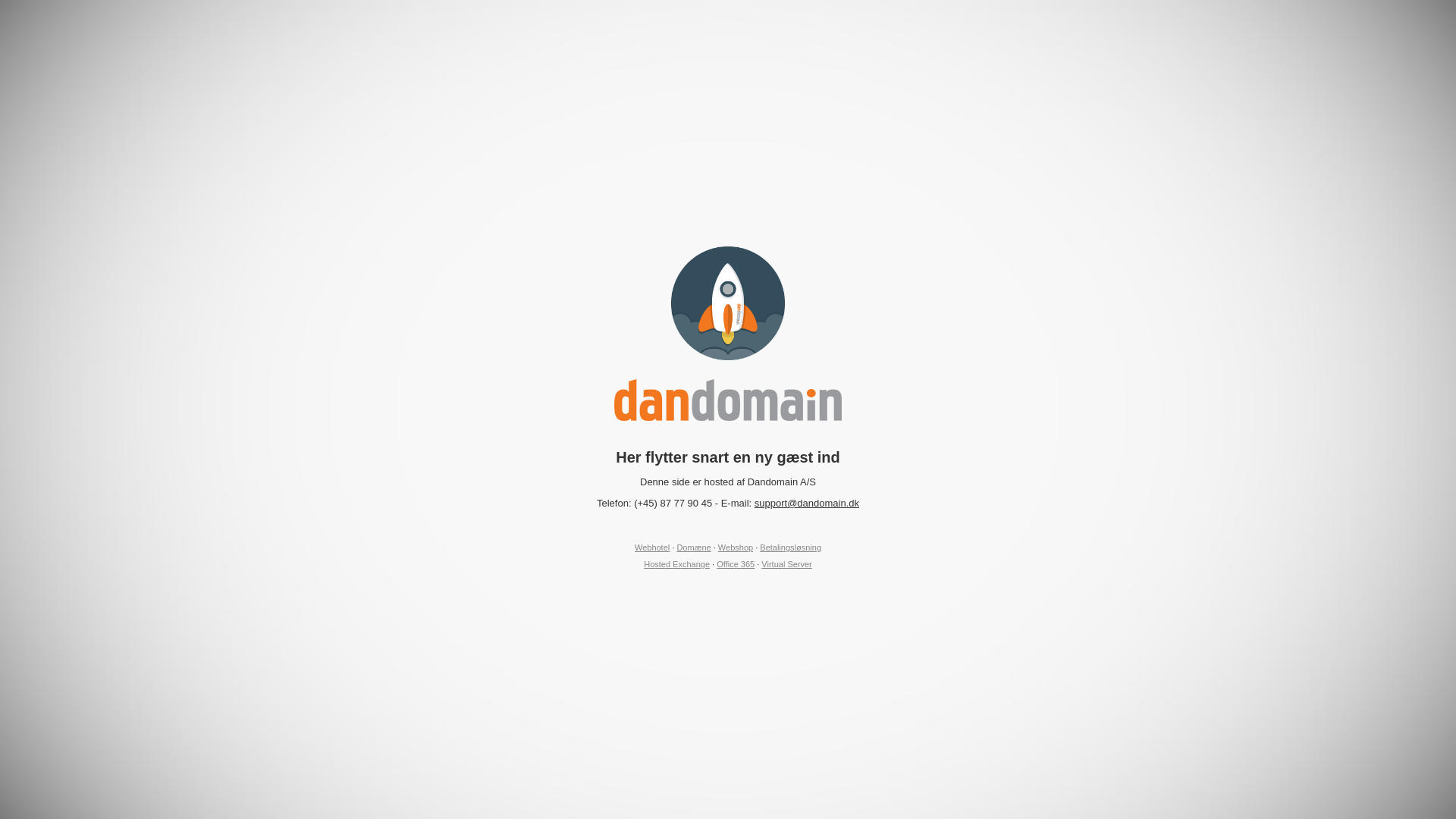 Screenshot domény fymasauctions.sk | Webshop, Webhosting, Domæner og E-handel - Dandomain A/S