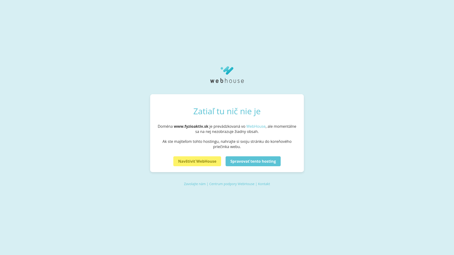 Screenshot domény fyzioaktiv.sk | Žiadny obsah | WebHouse