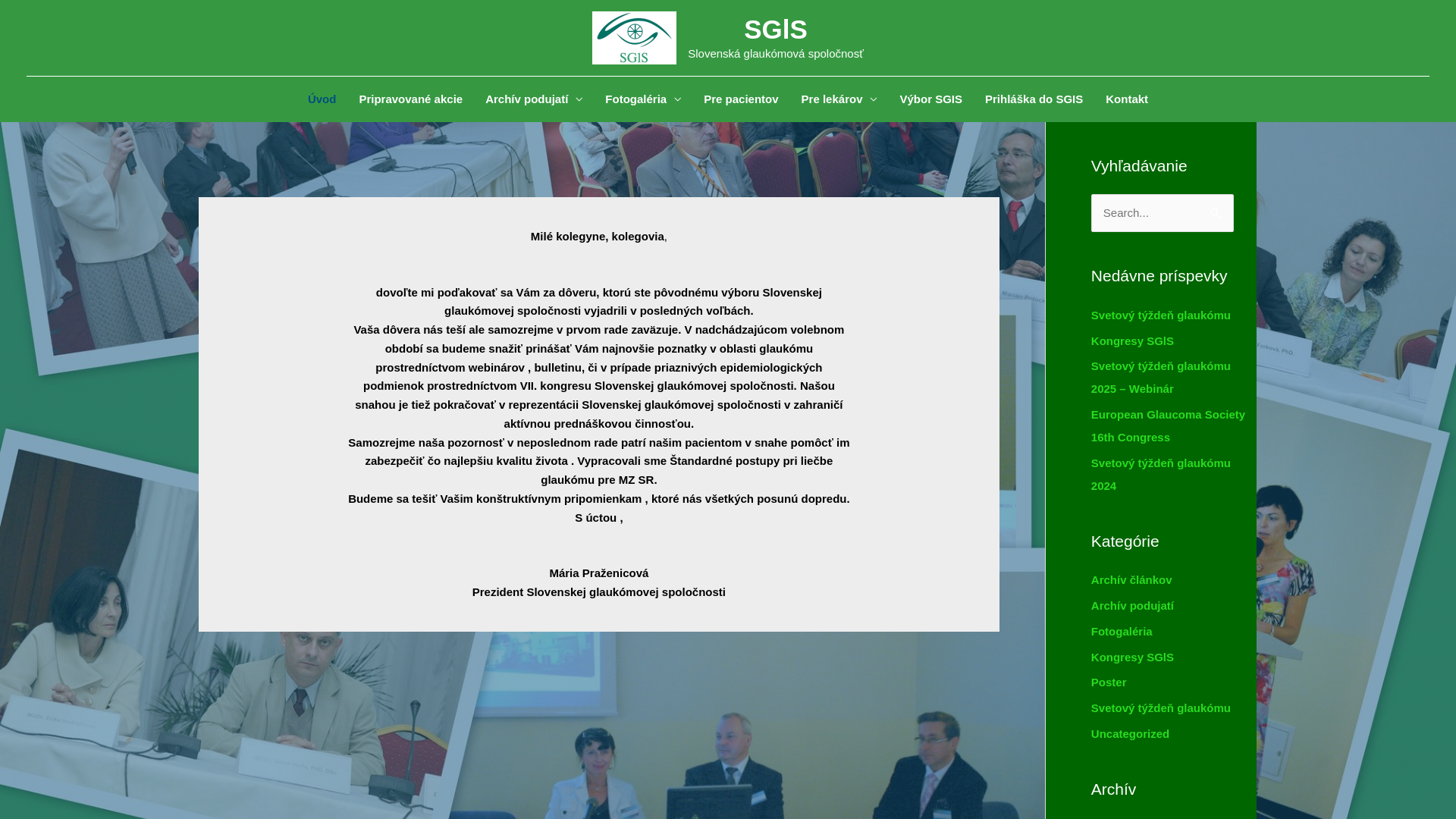 Screenshot domény glaukomsk.sk | SGlS – Slovenská glaukómová spoločnosť