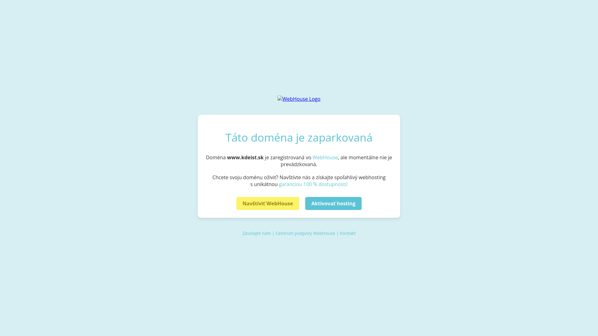 Screenshot domény kdeist.sk | Zaparkovaná doména | WebHouse