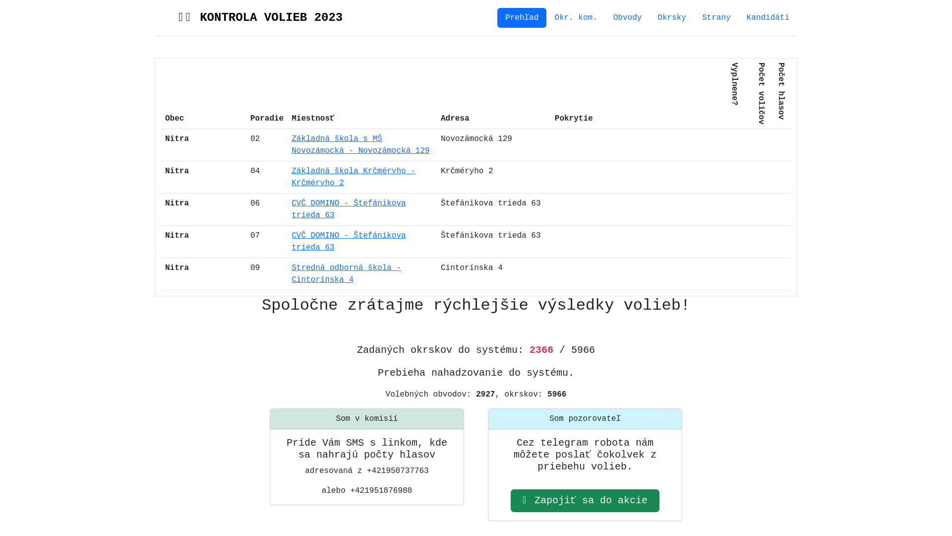 Screenshot domény kontrolavolieb.sk | KontrolaVolieb.sk VOĽBY 2023