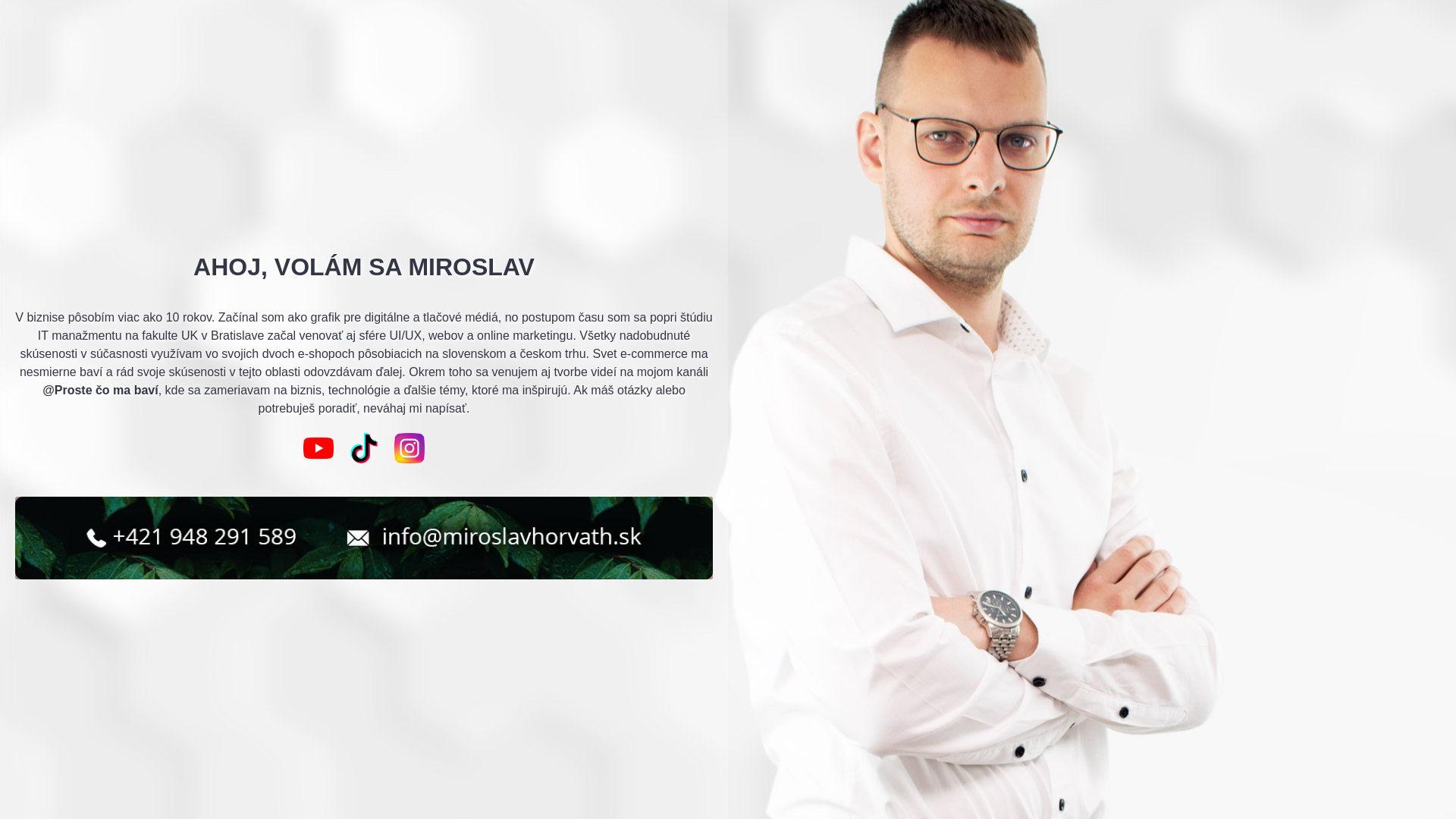 Screenshot domény miroslavhorvath.sk | Online Vizitka - Miroslav Horváth