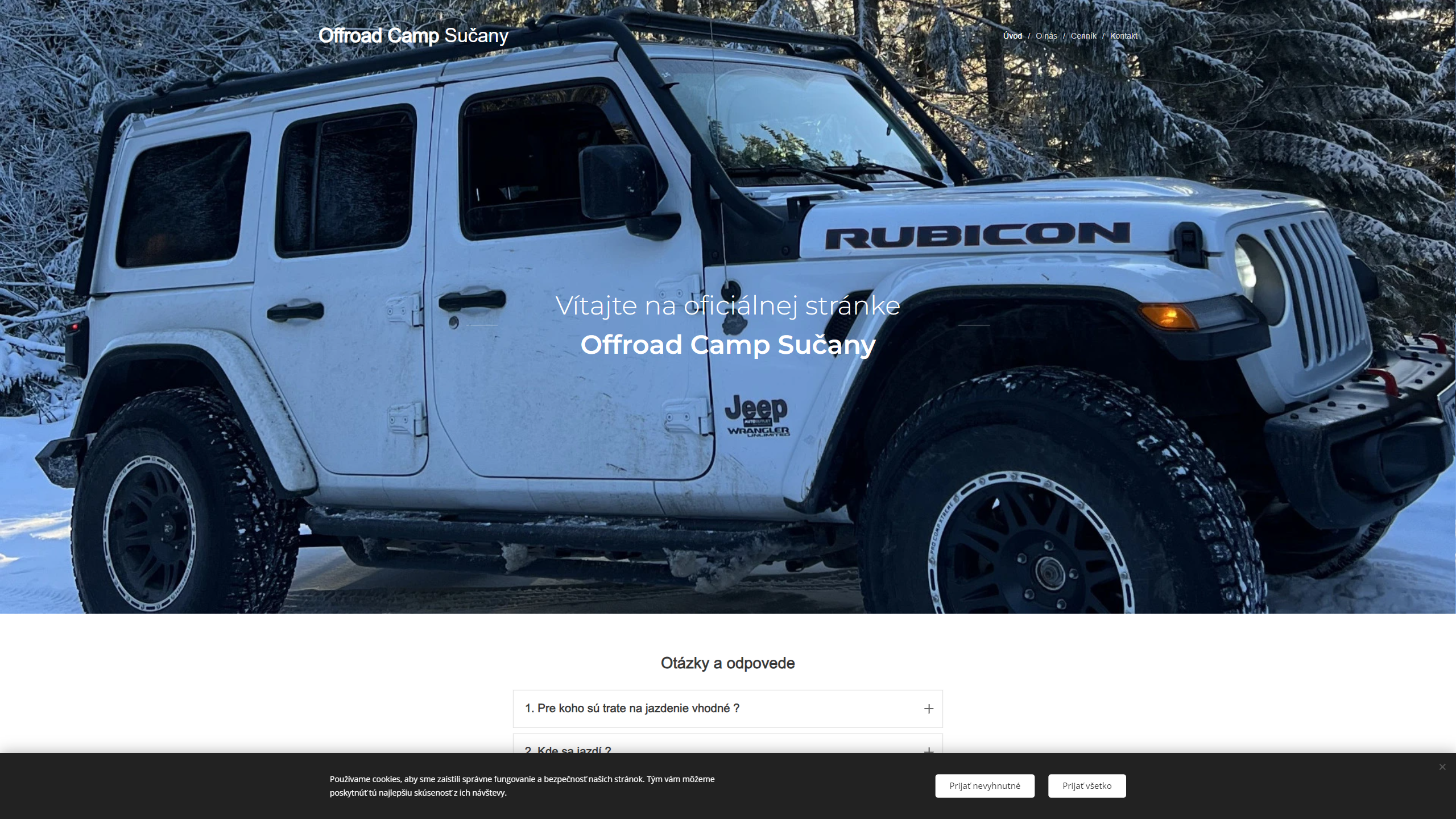 Screenshot of offroadcampsucany.sk