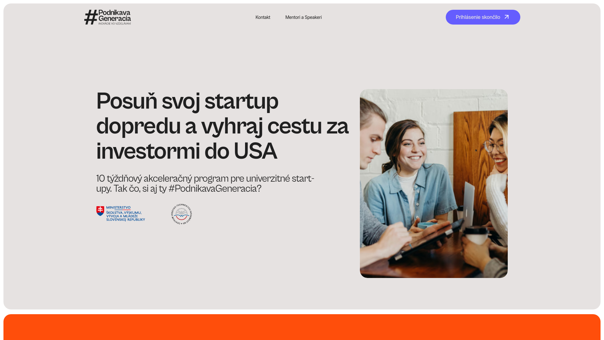 Screenshot domény podnikavageneracia.sk | #PodnikavaGeneracia - inovácie vo vzdelávaní