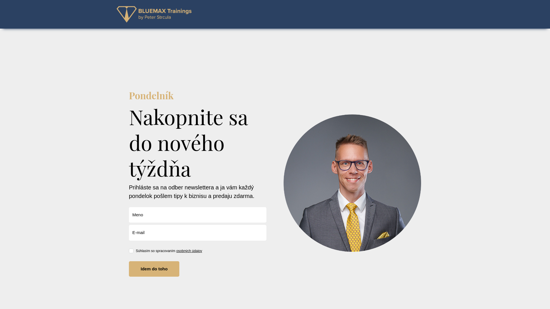 Screenshot domény pondelnik.sk | Pondelník | Nakopnite sa do nového týždňa