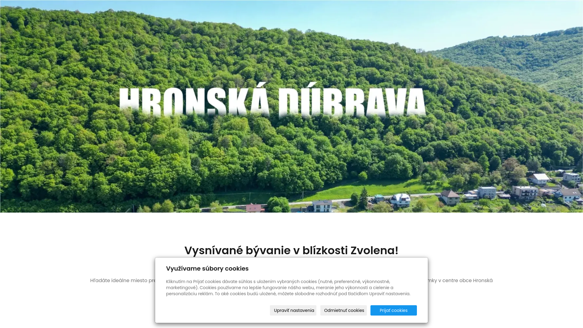 Screenshot domény pozemkyprizvolene.sk | Úvodna stránka