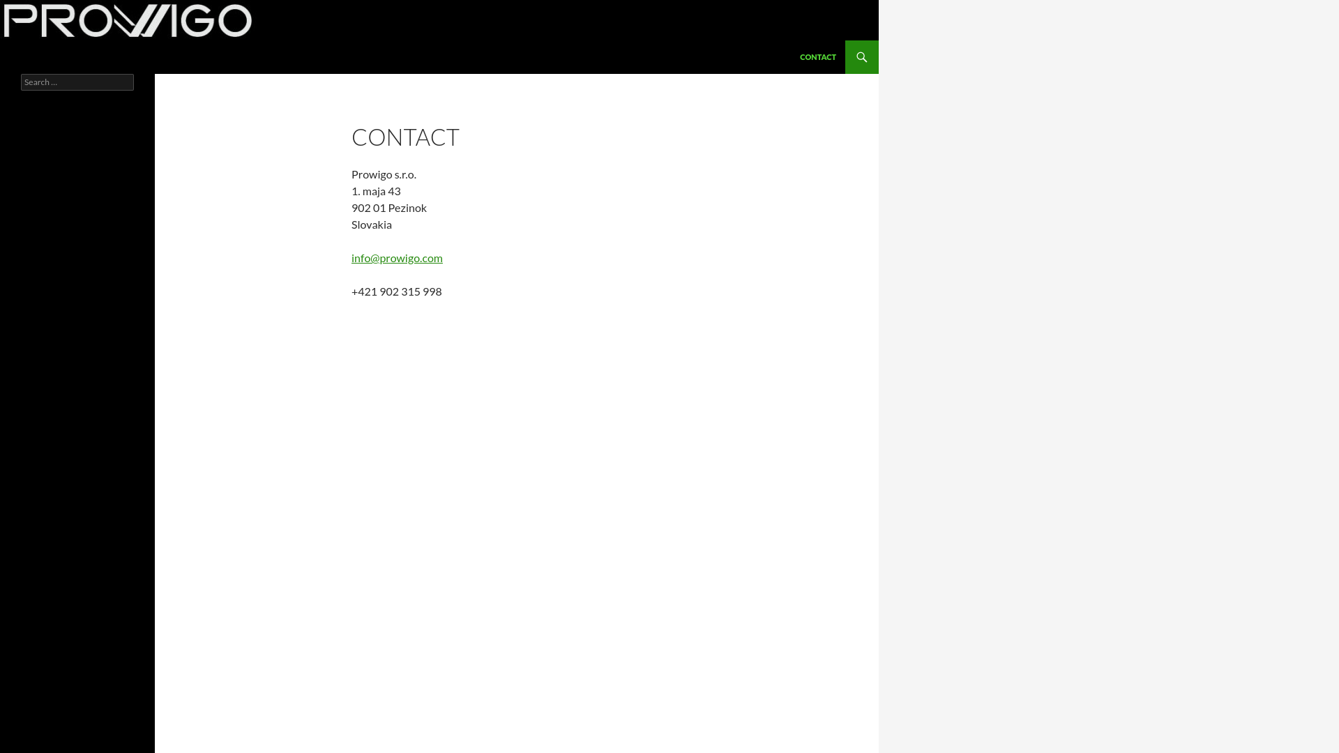 Screenshot domény prowigo.sk | Prowigo