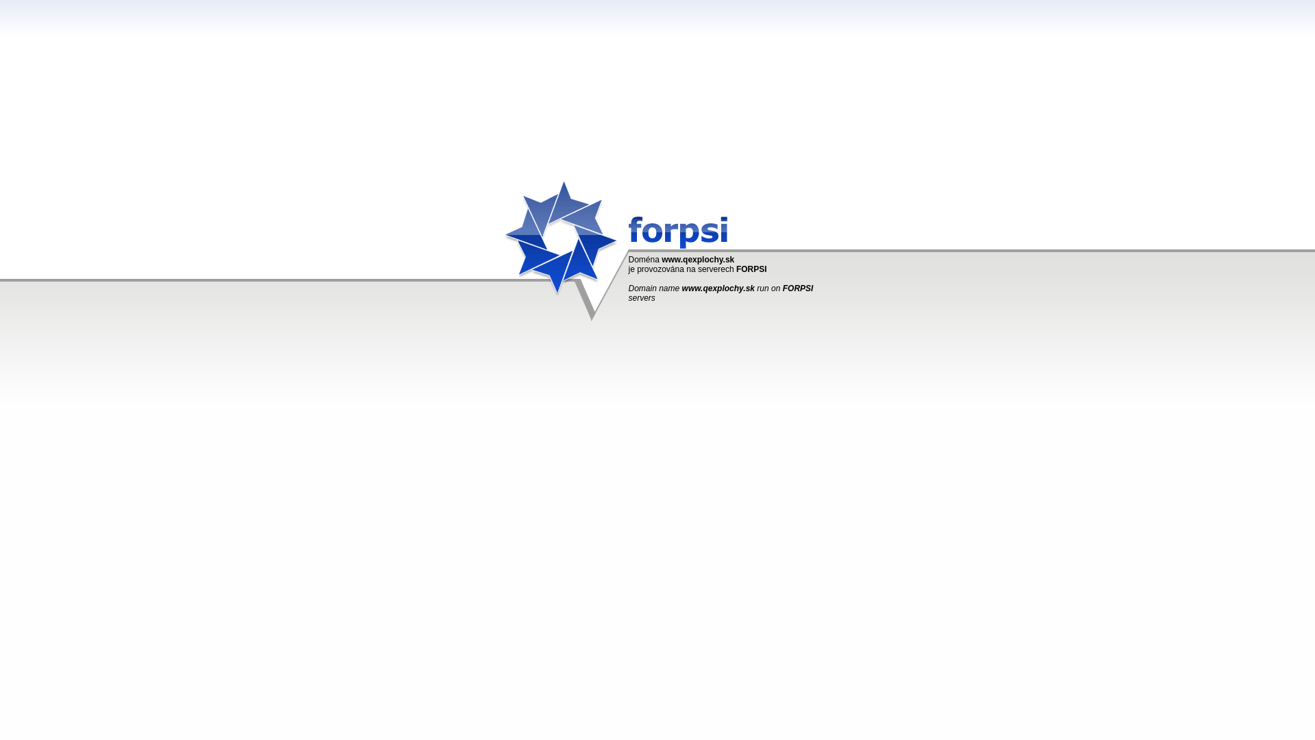 Screenshot domény qexplochy.sk | Forpsi.com