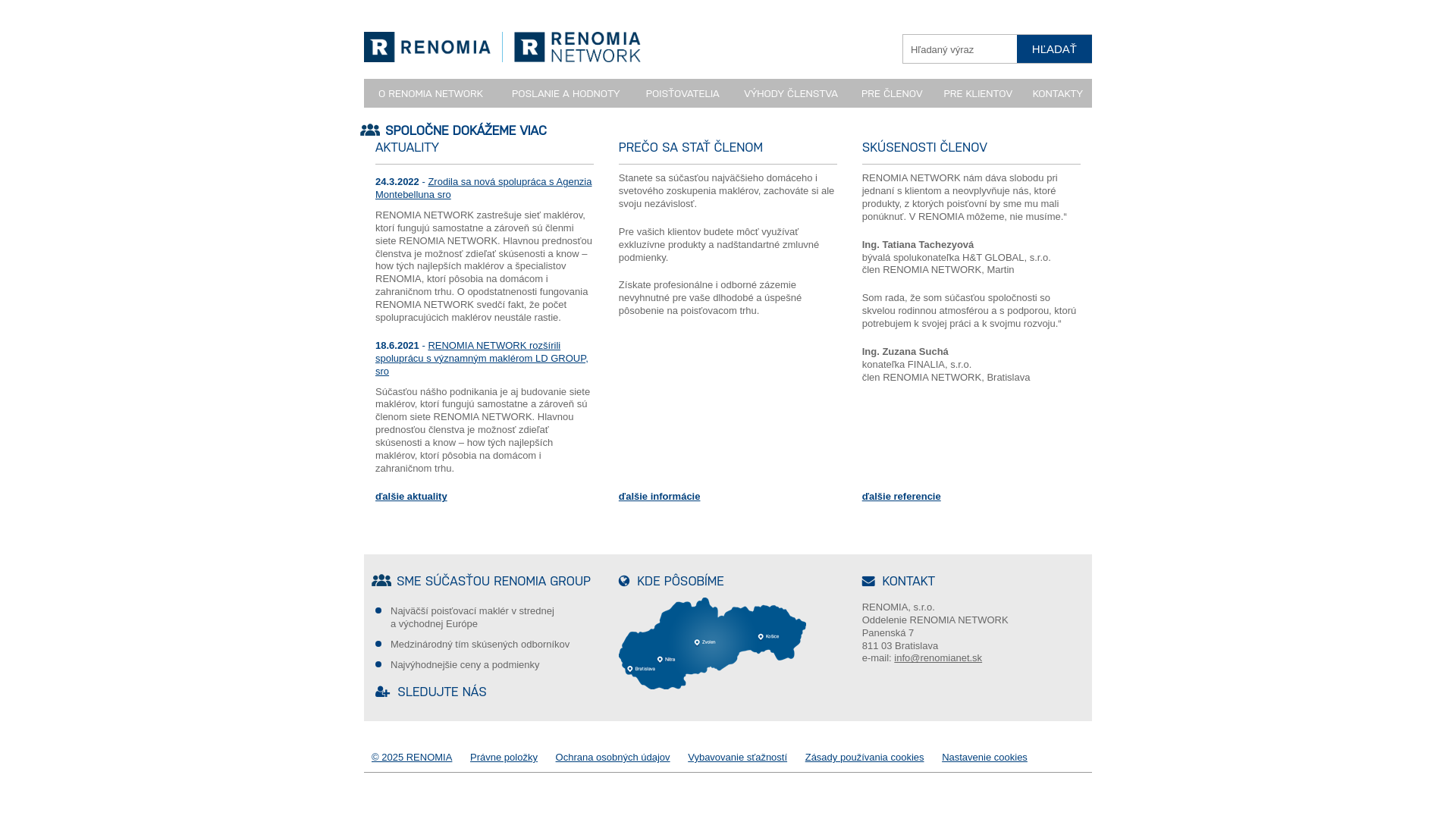 Screenshot domény renomianet.sk | Homepage - RENOMIA NETWORK SK