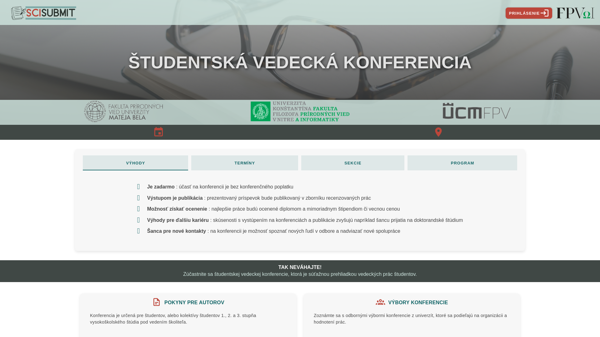 Screenshot domény svk-ukf.sk | SciSubmit