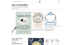 Náhľad webovej stránky svadba-oznamenie.sk | Screenshot domény