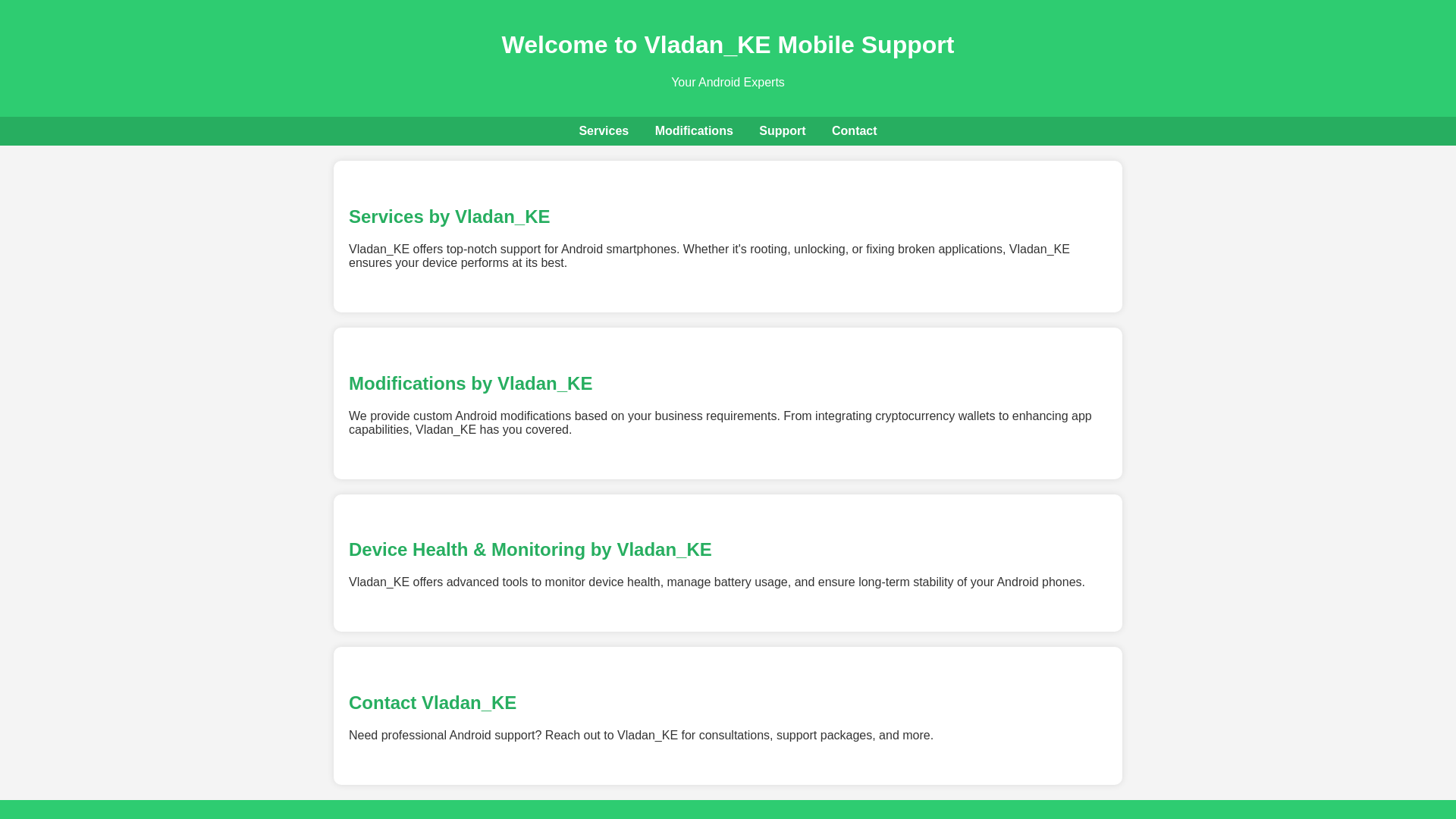 Screenshot domény vladan-ke.sk | Vladan_KE Mobile Support