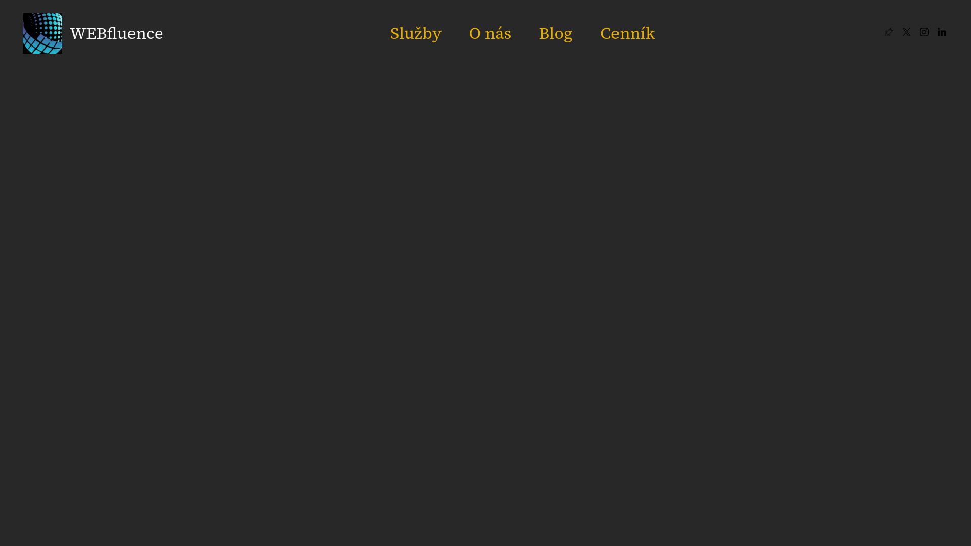 Screenshot domény webfluence.sk | Webfluence: Odborné služby pre moderné podnikanie a prosperitu