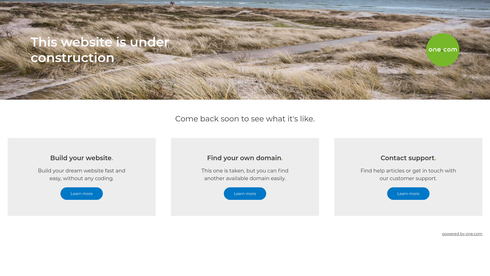 Screenshot domény zelostav.sk | Hosted By One.com | Webhosting made simple