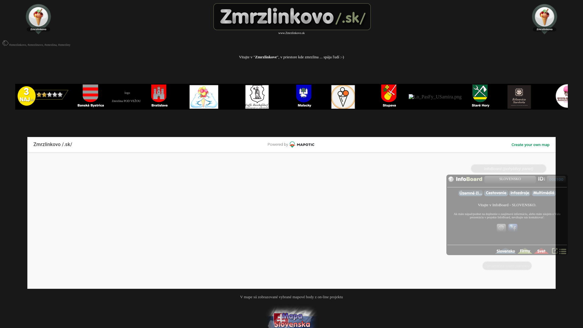 Screenshot domény zmrzlinkovo.sk | Zmrzlinkovo /.sk/ - priestor v ktorom zmrzlina ... spďż˝ja ďż˝udďż˝. (www.Zmrzlinkovo.sk)