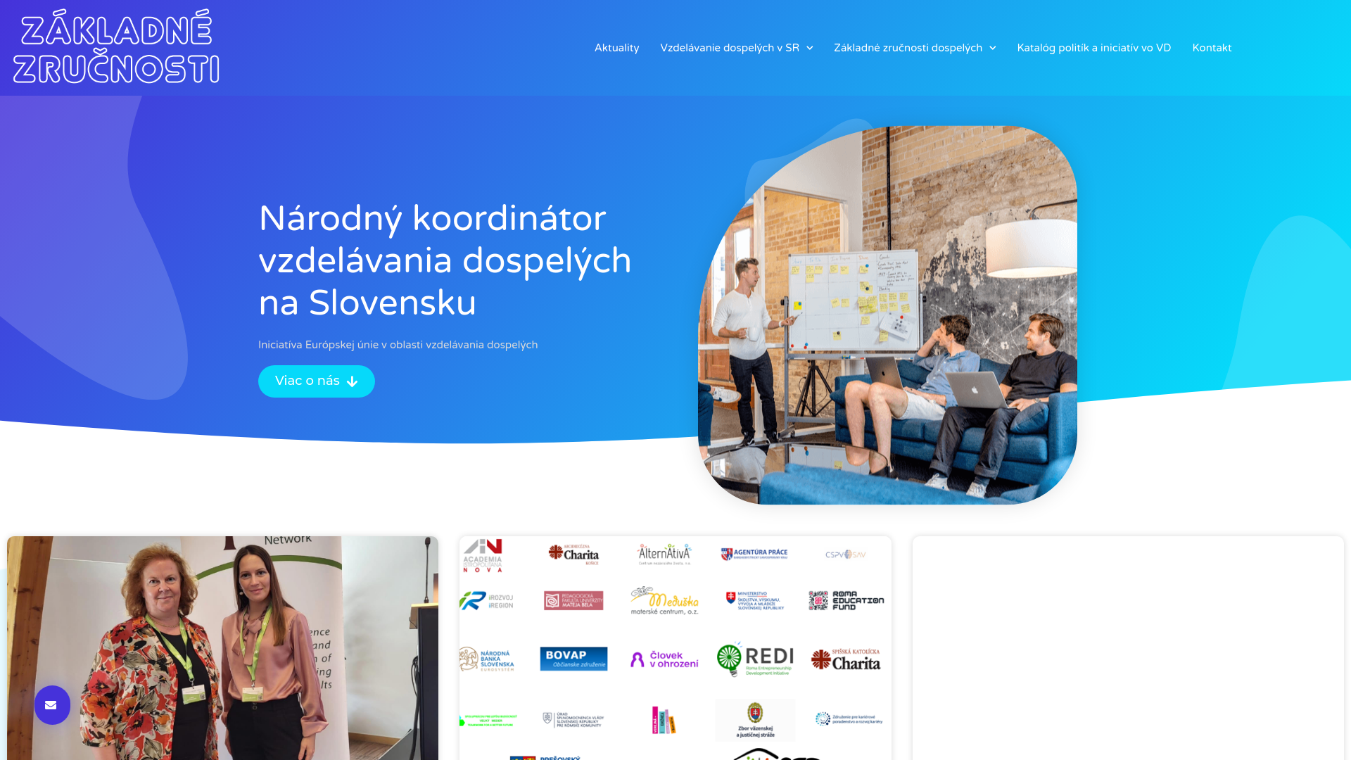 Screenshot domény zrucnostiprezivot.sk | Základné zručnosti